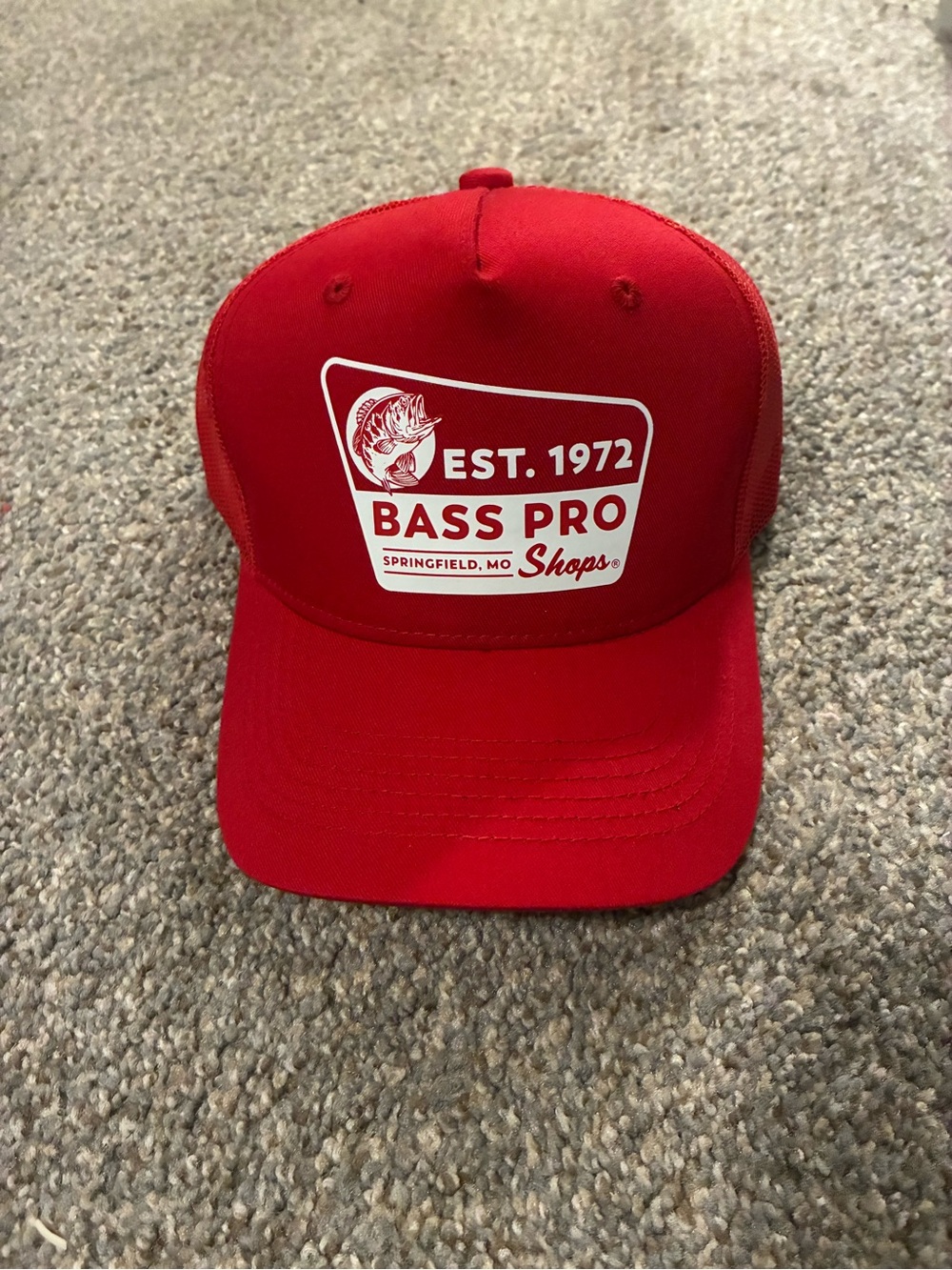 Bass Pro Shops Red Logo Trucker Cap